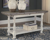 A2Z Furniture - Ashley Furniture - Havalance Sofa/Console Table - Flip Top Sofa Table / Gray/White - T814-4